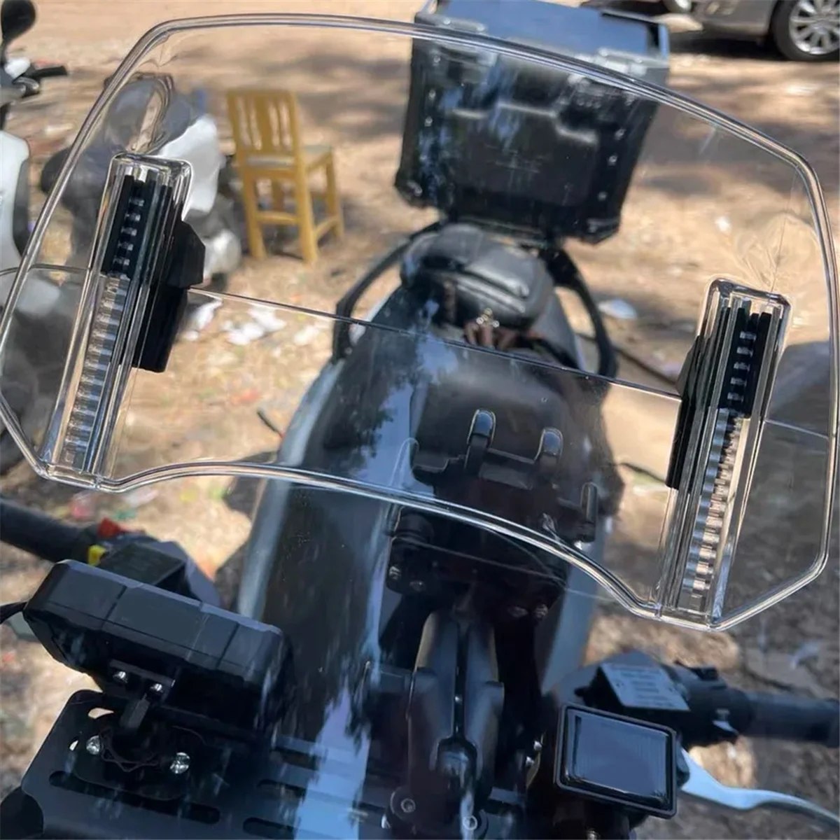 Регулируемый спойлер для лобового стекла мотоцикла серый отражатель BMW KAWASAKI YAMAHA