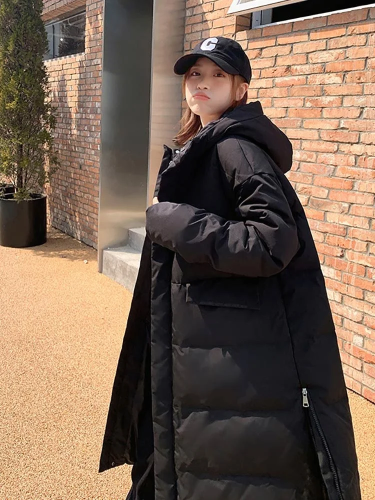 Long Cotton-padded Women's Winter Jacket 2022 Hooded Parkas Autumn and Winter Women Clothes Korean Loose Coat Outwear