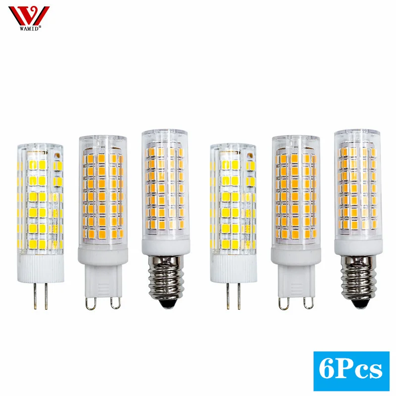 

6pcs/lot G4 G9 E14 LED Lamp 3W 5W 7W 9W Bulb AC 220V 230V Candle Lights Replace 30W 40W 70W 90W Halogen For Chandelier Spotlight
