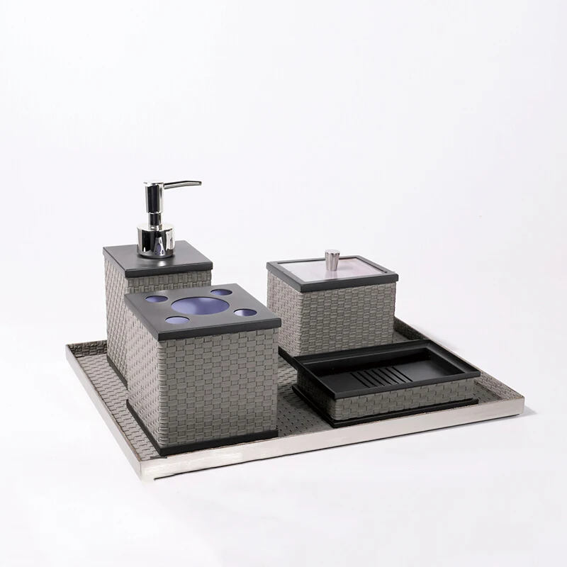 

Современная роскошная бутылка для ванны, Коробка для мыла, емкость для хранения, коробка для зубных щеток, комбинированный аксессуар для ва...