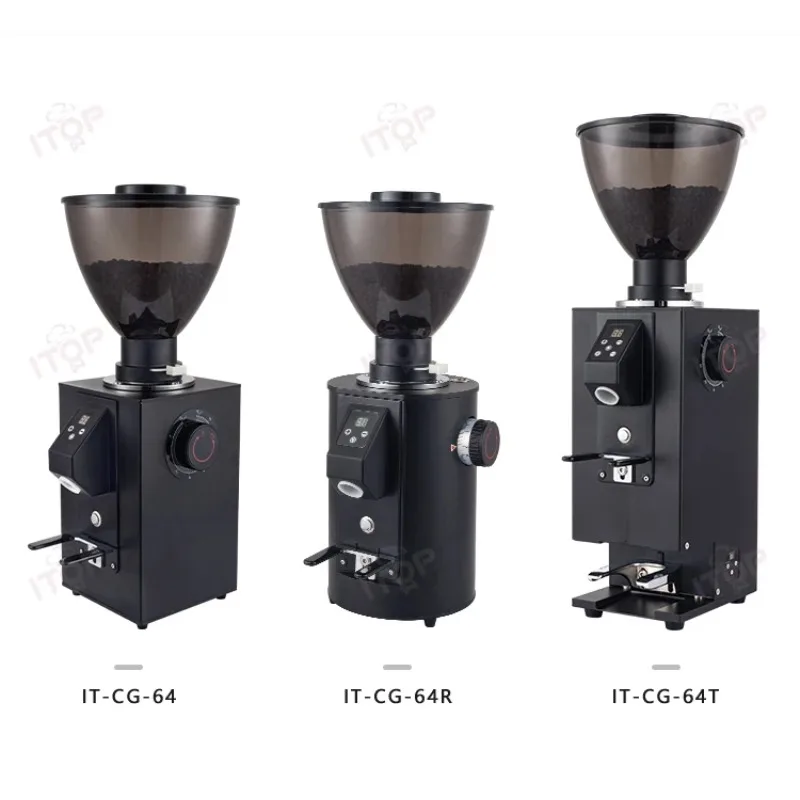 Фото Кофемолка ITOP CG-64T с темпером, 64 мм, плоские жернова, количественная мельница для эспрессо. №5