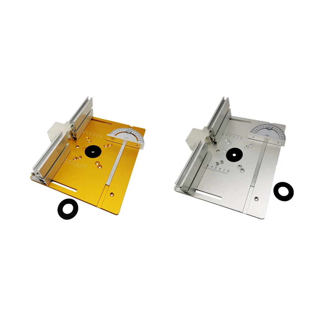 Trimmer Insert Plate with Miter Gauge Wear-resistant Wood Tool Multifunctional Benches Accessories Rustproof Table Saw Part