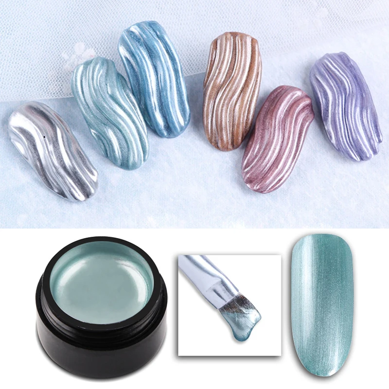 

8ml/Bottle Gel Nail Polish UV Led Mirror Metal Effect Drawing Painting Gel Vernish for Manicure Design Lacquer Painting Gel #111