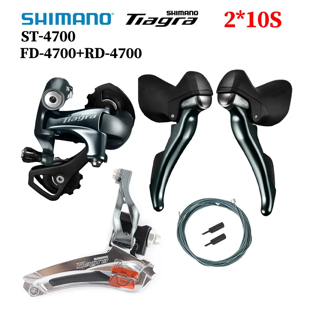 

Shimano Tiagra ST-4700 Groupset 2x1 0 скоростной шоссейный велосипед 4700 переключатель передач + FD 4700 передний переключатель передач + RD 4700 детали заднего переключателя