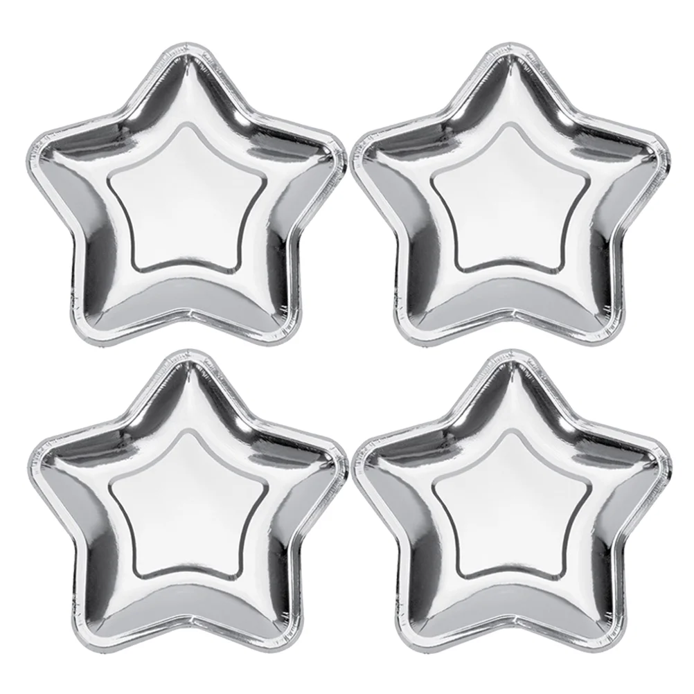 

Plates Paper Gold Star Dinner Party Christmas Plate Supplieslittle Disposable Dessert Reveal Gender Decorations Shower Baby Bulk