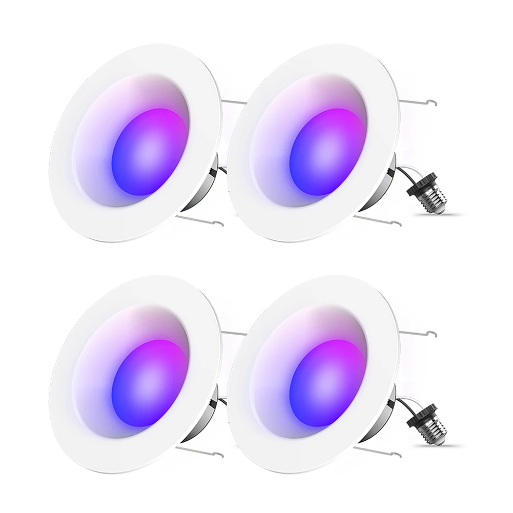

LED Downlight WiFi RGB Dimming Spotlight Lamp 650lm Bluetooth US Standard E26 9W Light Work with Alexa Google Home Surplife APP