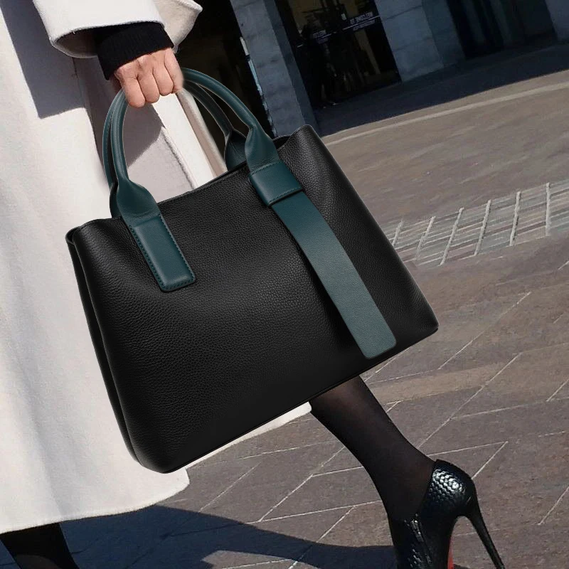 

Shoulder Crossbody Bags Genuine Leather Women's Bag Fashion Ladies Luxury Designer Handbags Tote Bag Large Capacity