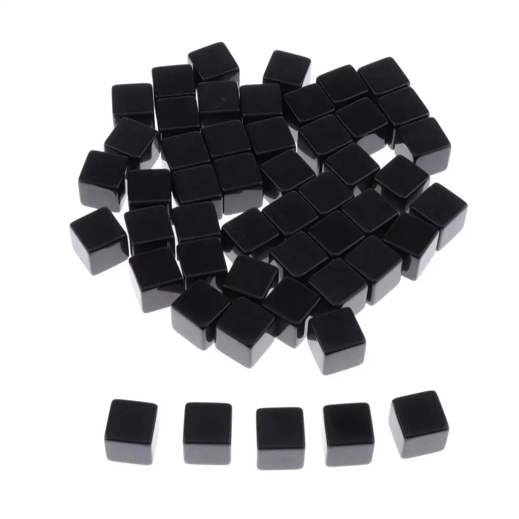 

Набор/50 шт. чистый D6 черный D & Boardgame игровой аксессуар