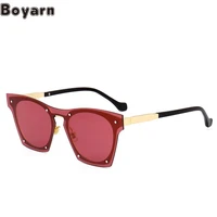 boyarn new uv400 shades platform integrated mirror sealing flat top ocean film sunglasses fashion street photogra