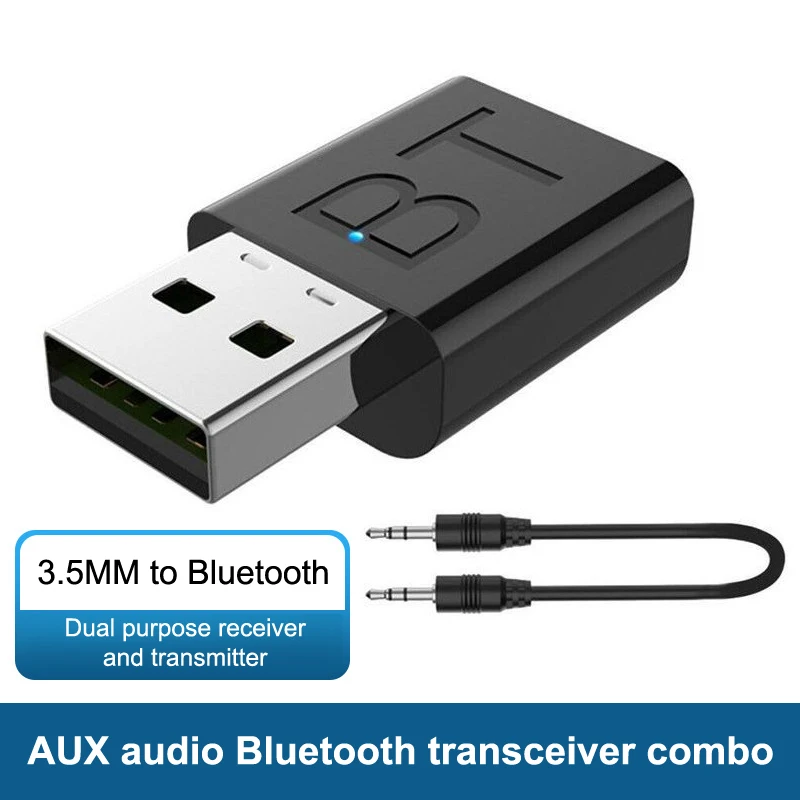 

1 шт. Bluetooth аудио приемник передатчик два в одном 3,5 мм бортовой компьютер ТВ динамик Bluetooth адаптер