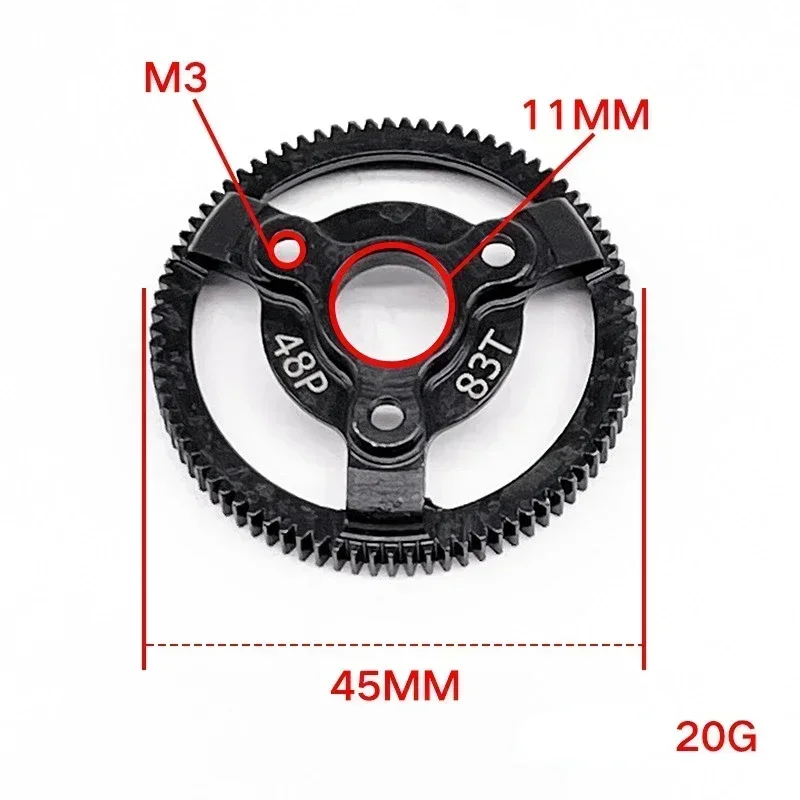 Tras Slash2WD 2WD LCG Drag Slash Стальной большой зуб 48P/72 -76T 86T