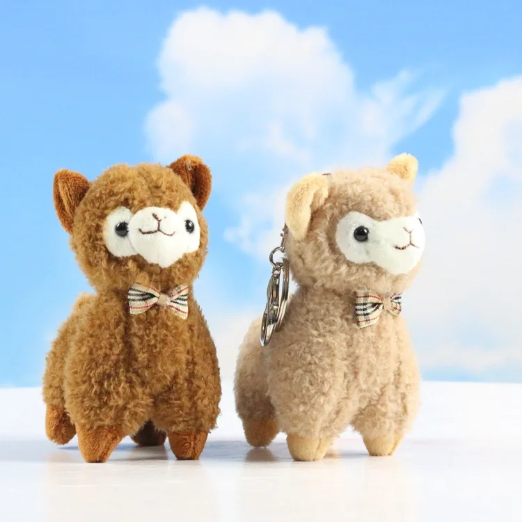 

Cute Net Red Alpaca Plush Doll Toy Keychain Cartoon Horse Camel Animal Keychain Ladies Bag Ornaments Gifts