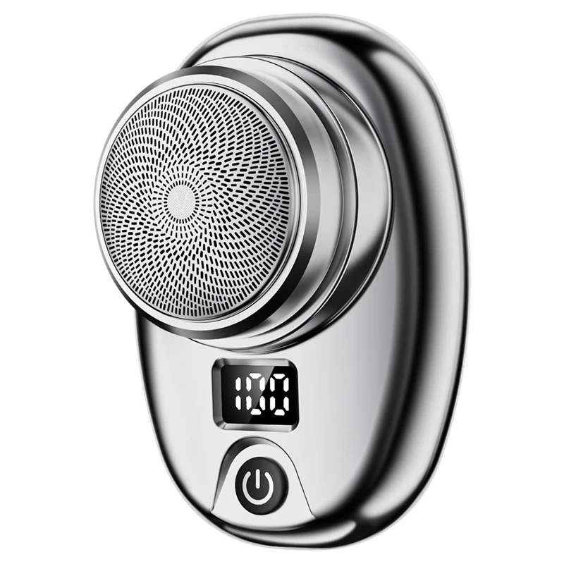 

Mini Shaver Portable Pocket Size Beard Trimmer With LCD Display Fit For Men Cordless Rechargeable Rotary