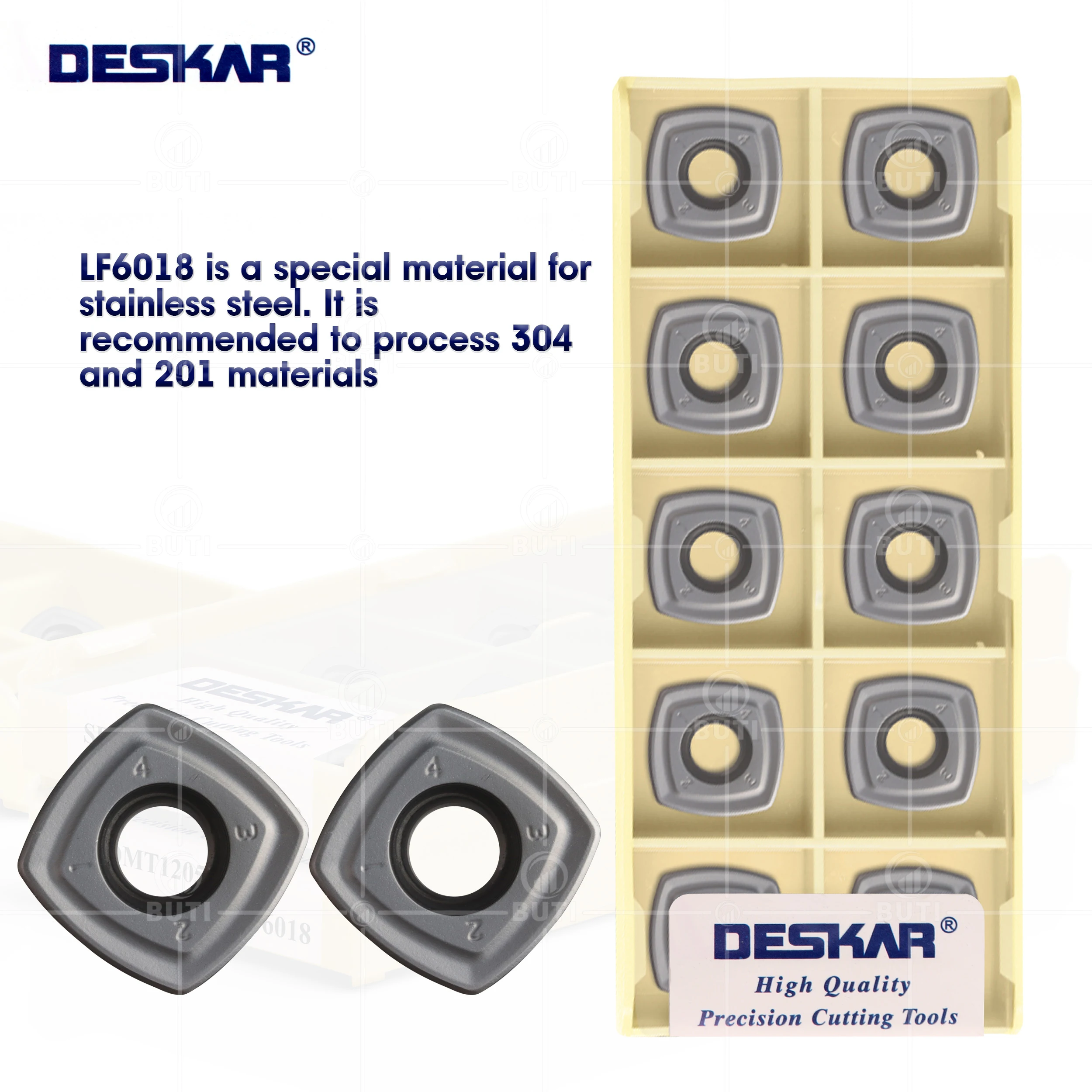 

DESKAR 100% Original SDMT120512 PH LF6018 Carbide Milling Inserts CNC Lathe Cutting Cutter Mill Turning Tool For Stainless Steel