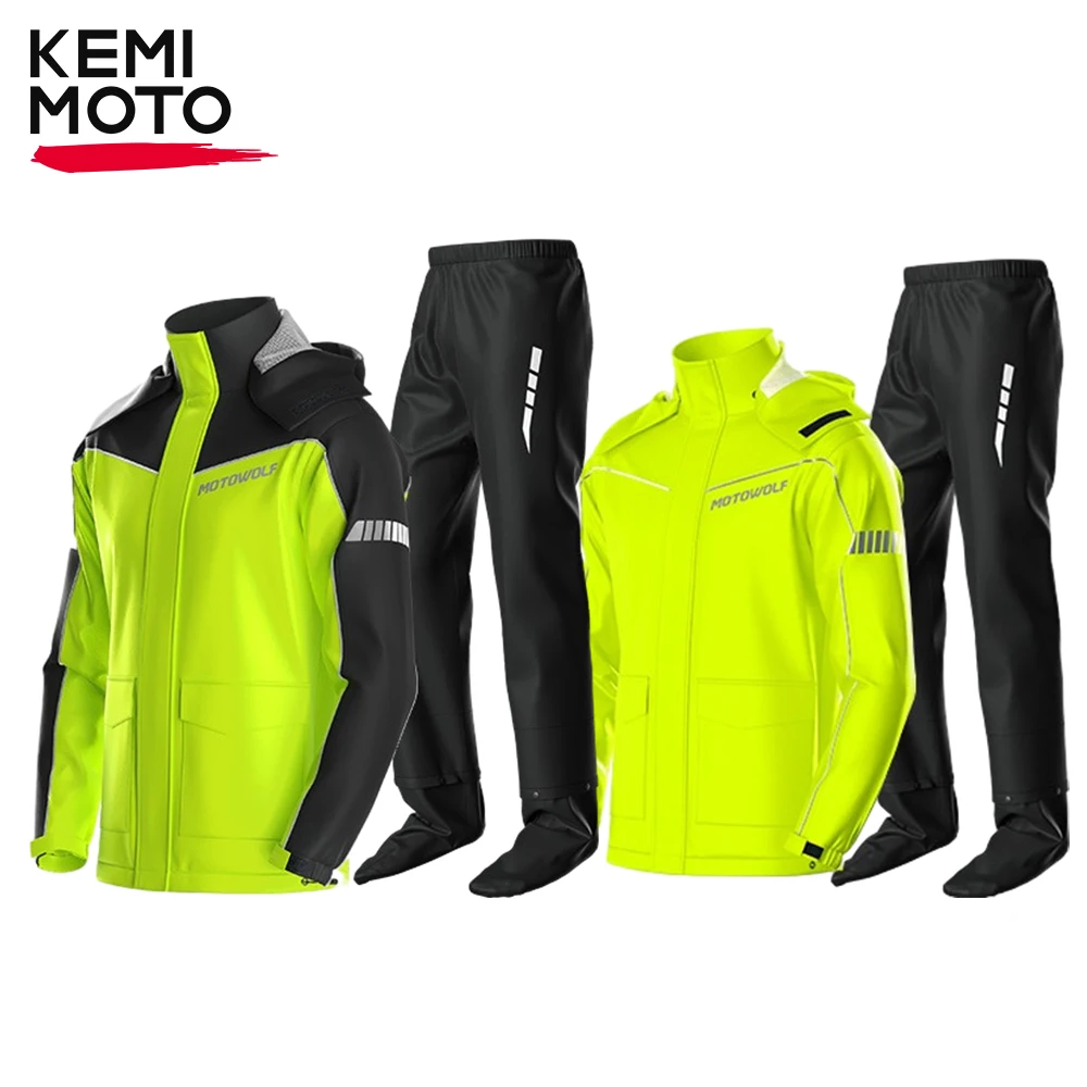 Дождевики мужские для езды на мотоцикле водонепроницаемый комплект дышащий