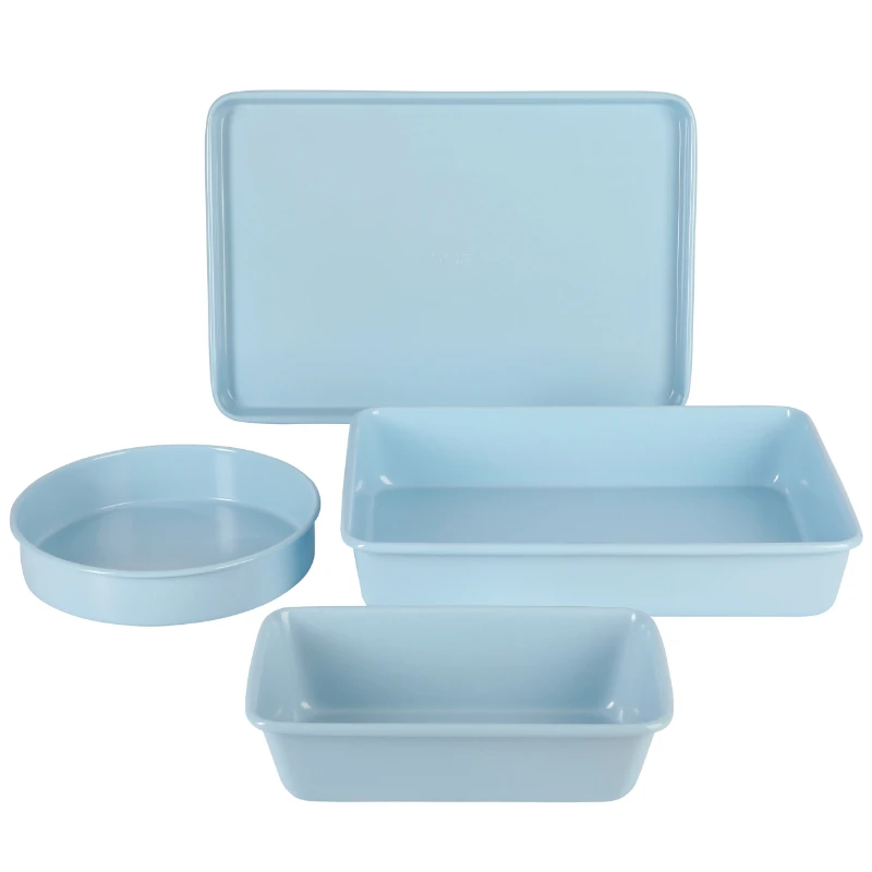 

Carbon Steel 4 Piece Colored Bakeware Set in Baby Blue