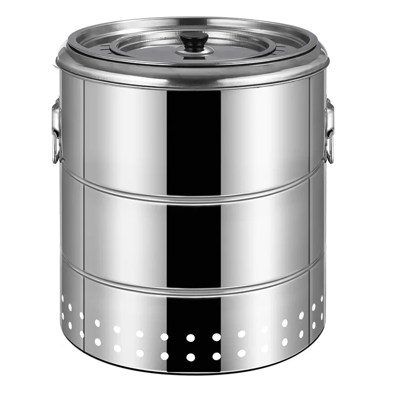 

Бездымная стойка для барбекю из углеродного волокна, уличный гриль для барбекю на углях, маленькая подвесная печь из нержавеющей стали