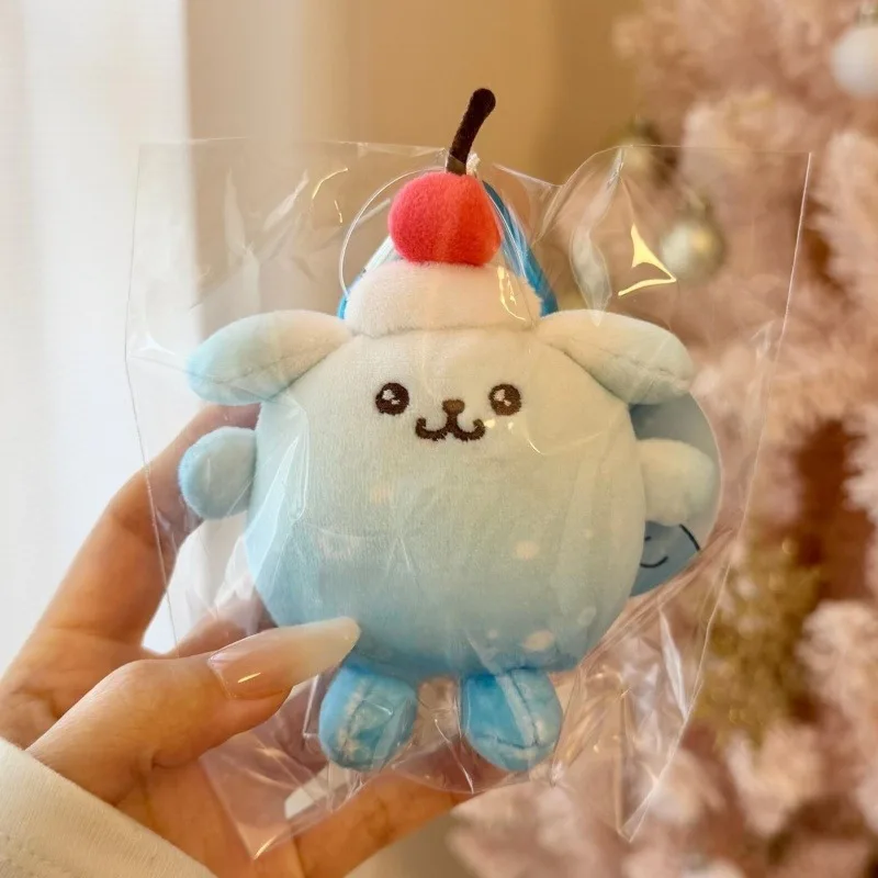 Фото Плюшевая игрушка-брелок Sanrio Pompompurin в виде фруктового пудинга, 10 см, цвета содовой, мягкая набивная кукла-подвеска, подарок для девочек №3