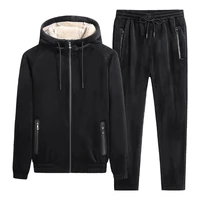 plus size 9xl 8xl 7xl men 2 piece sets fleece tracksuits winter thicken hoodie sweatpants set male zipper hooded sportswear suit