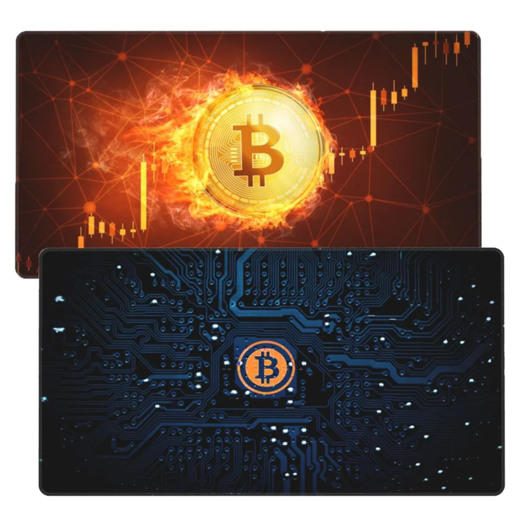 Противоскользящий коврик для мыши геймеров Биткоин BTC крипто-монет ПК XL из
