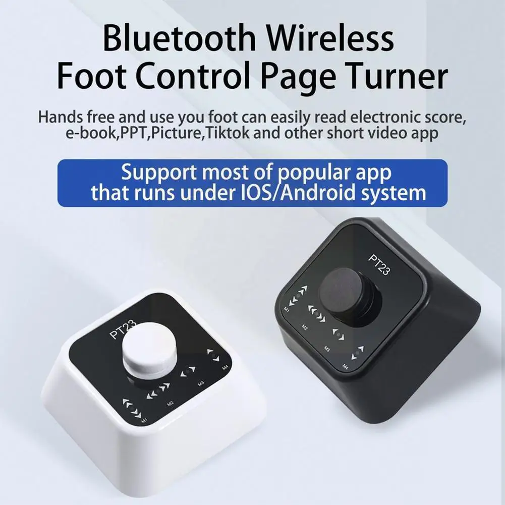 

Wireless Page Turner Pedal Rechargeable Wireless Foot Switch For Tablet Smartphone Electronic Music Scores E-Books Spectrom T8F1