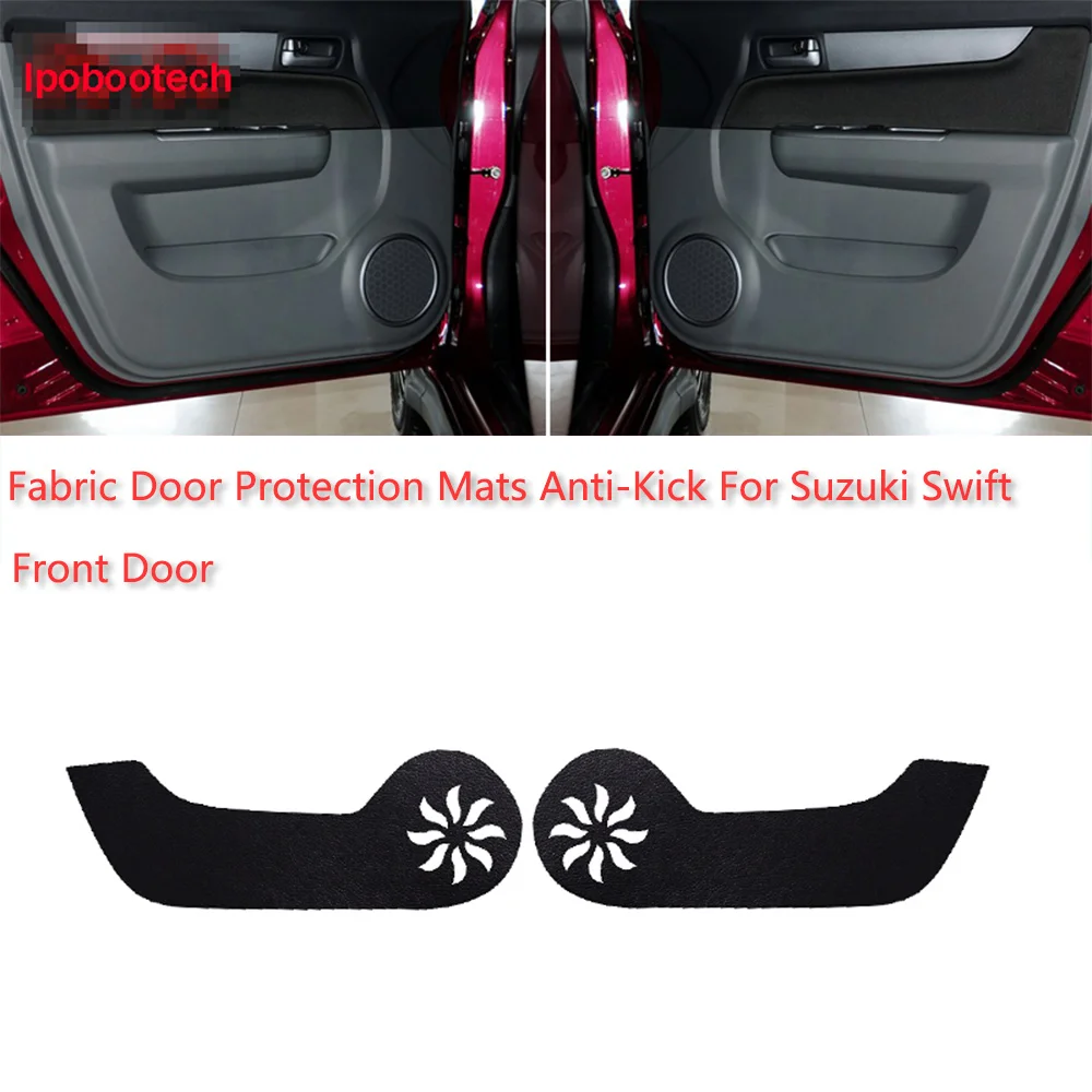 

4pcs Fabric Door Protection Mats Anti-kick Decorative Pads For Suzuki Swift