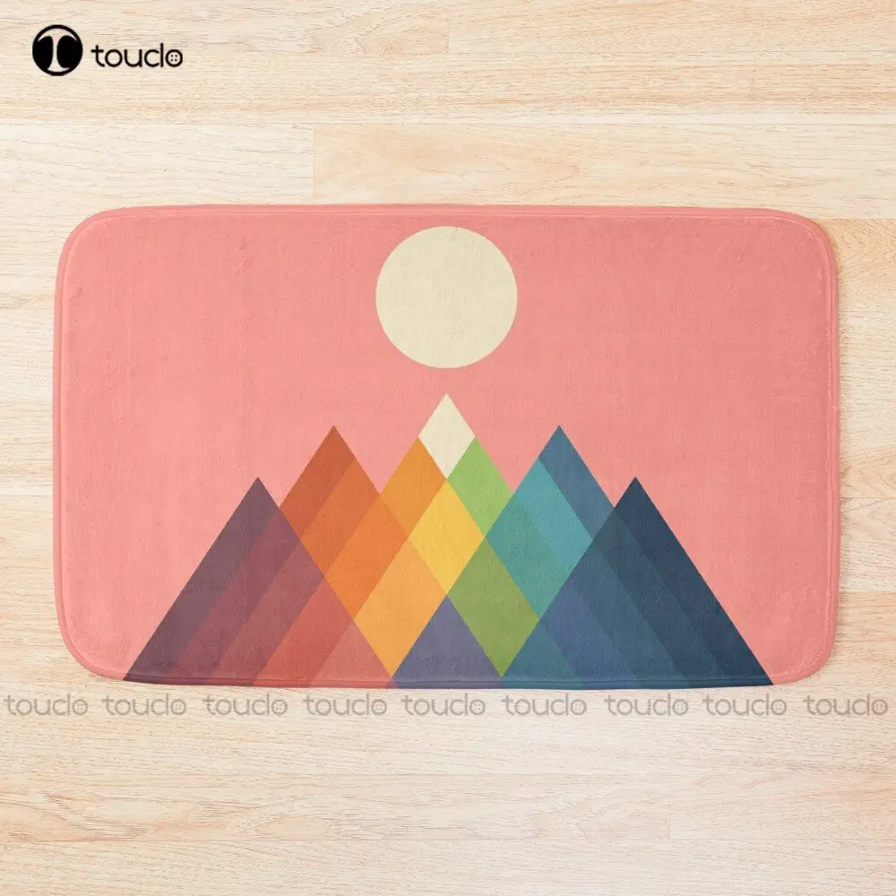 

Rainbow Peak Bath Mat Quick Dry Bathroom Rugs Mat