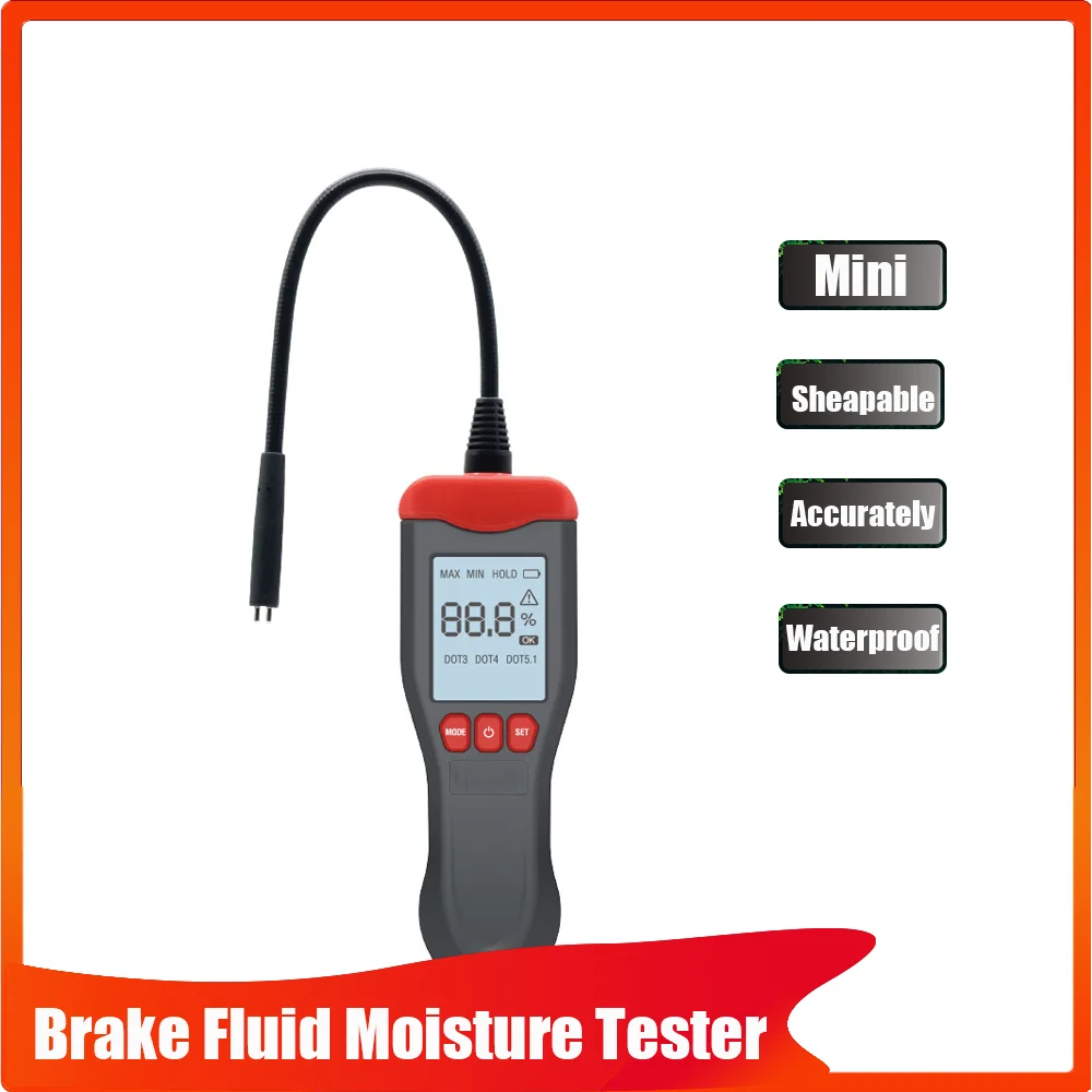 

Engine Oil Tester DOT3 DOT4 DOT5.1 Accurate Reliable Auto Diagnostic Analyzer Tool Car Water Content Brake Fluid Moisture Test