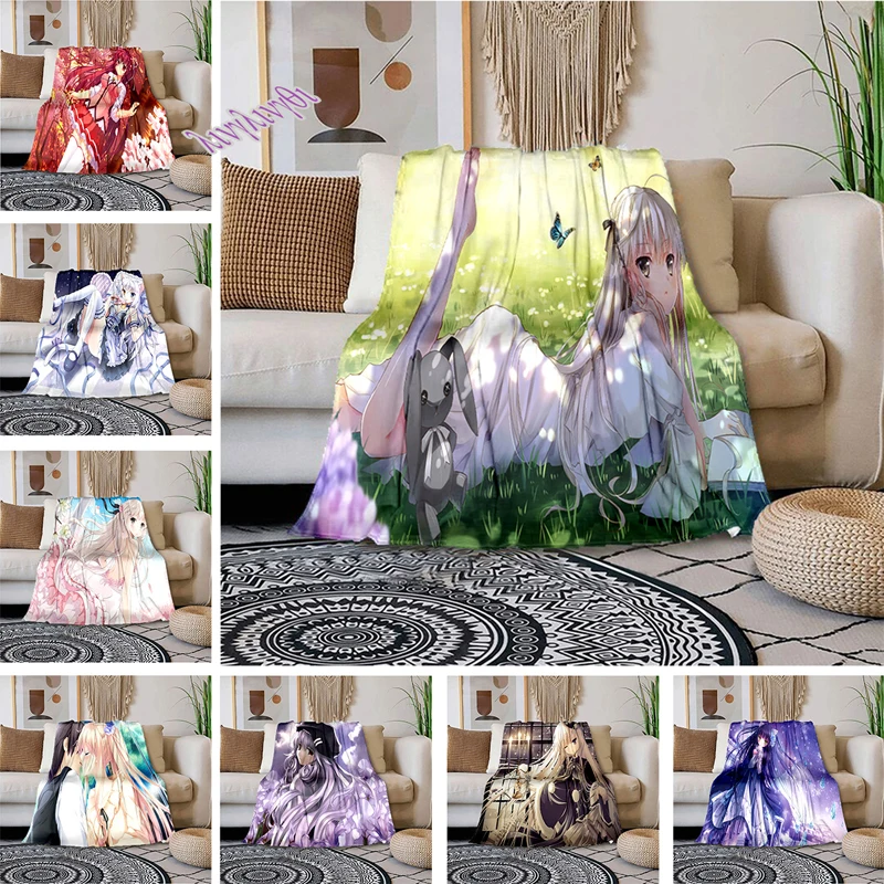 

Animation Cartoon Beautiful Girl Creativity Customized Printed Blanket Super Soft Flannel for Sofa Bed Yoga Blanket