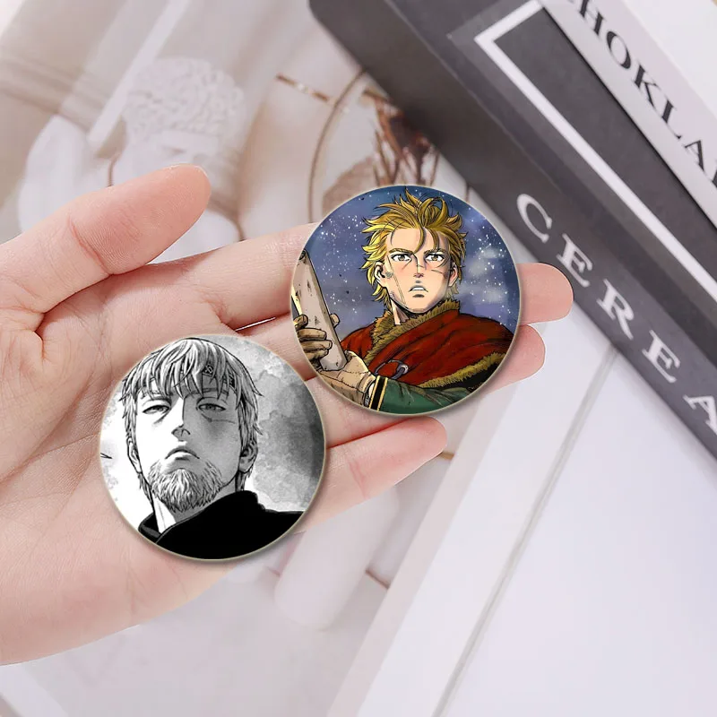 Фото 32/44/58 мм значок аниме Vinland Saga, жесть, пластиковые булавки, броши на пуговицах для одежды, сумки, украшения для рюкзака, сувенирные подарки №4
