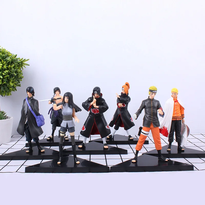 

15-17cm Anime Naruto Shippuden Uchiha Sasuke Itachi Sasuke Minato Hyuga Hinata Triangle Bottom Brinquedos Toys