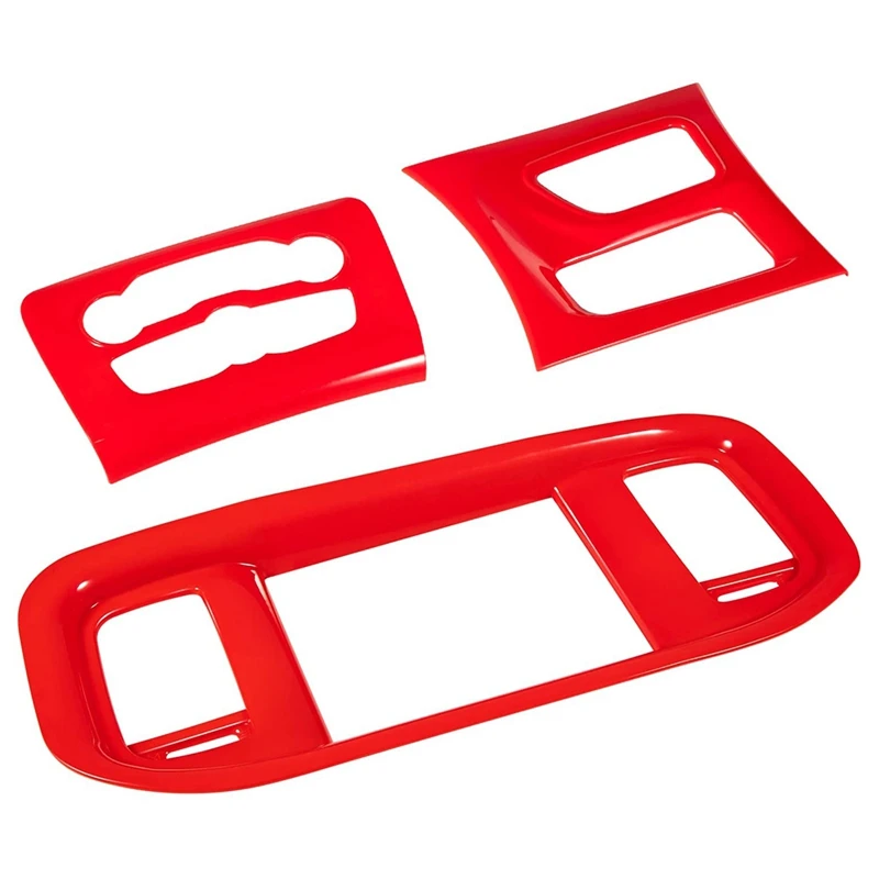 

Dashboard Navigation Frame Cover & Central Control A/C Panel Cover & Gear Shift Panel Trim for Dodge Charger 2015-2021