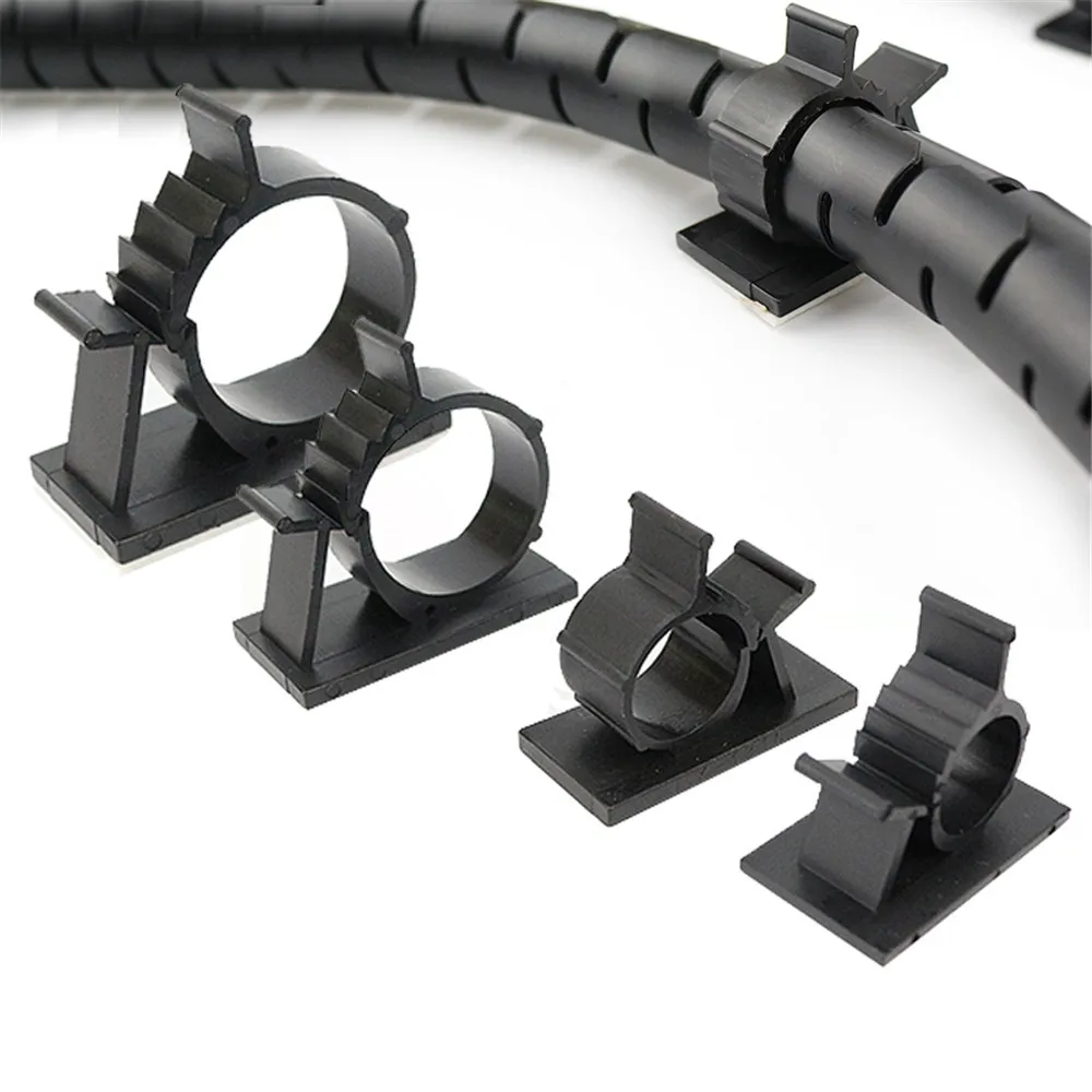 

10pcs Self Adhesive Cable Winder 16/22/28mm Office Desk Cable Stationary Organizer Earphone Wire Charger Cable Holder Wrap Cord