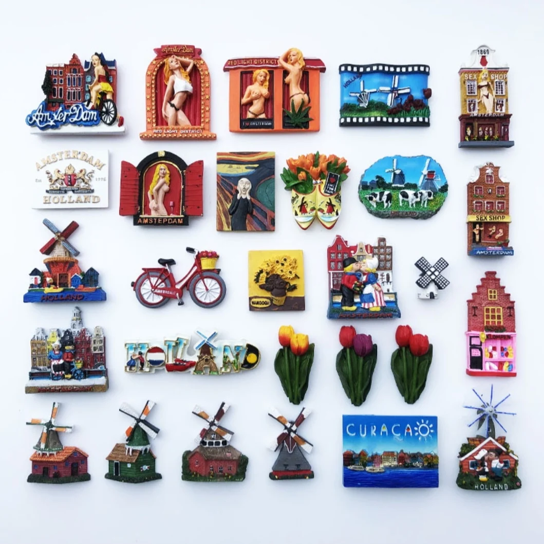 

Netherlands Amsterdam Tourist Souvenir Magnetic Refrigerator Sticker Collection Gift Fridge Magnets