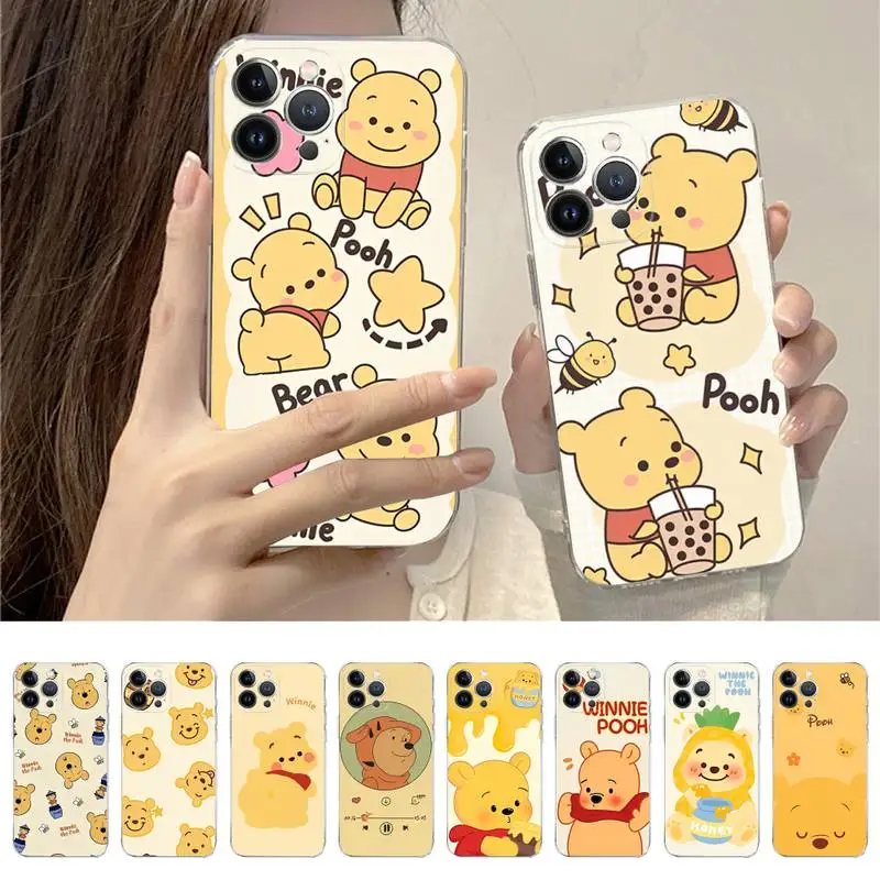 

Winnie the Pooh Phone Case For iPhone 14 11 12 13 Mini Pro XS Max Cover 6 7 8 Plus X XR SE 2020 Funda Shell