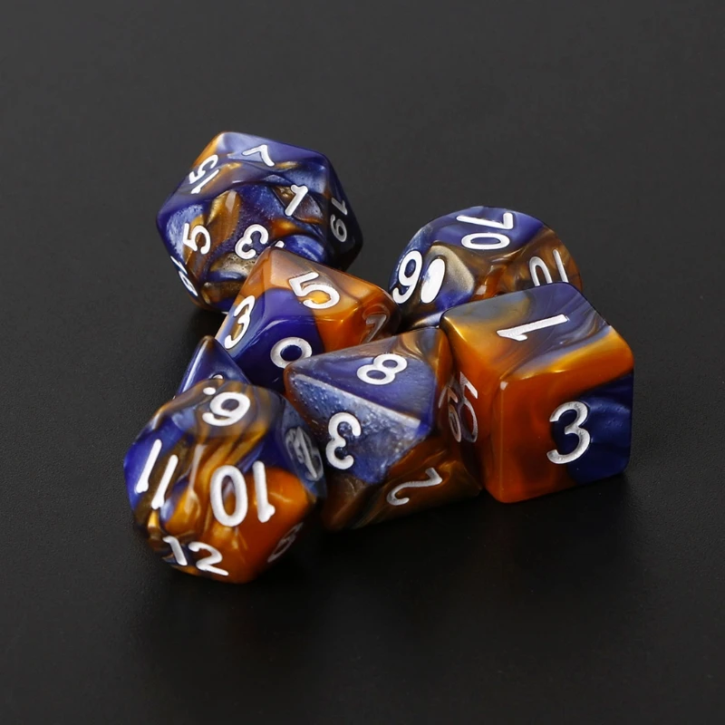 

7pcs/Set Acrylic Polyhedral Dice For TRPG Board Game D4-D20