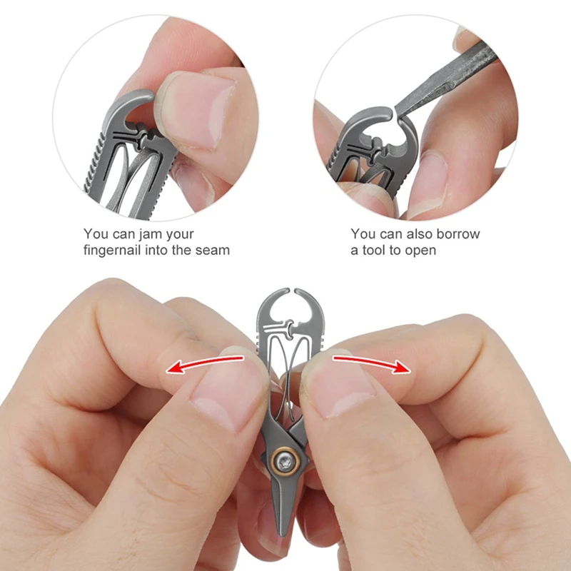 Мини-ножницы из титанового сплава волосы в носу маленькие ножницы портативные