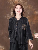 2022 chinese style tang suit traditional women chiffon blouse vintage costum women graceful blouse female ancient tops pd