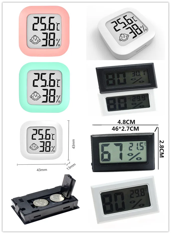 

Mini Digital LCD Indoor Convenient Temperature Sensor Humidity Meter Thermometer Hygrometer Gauge