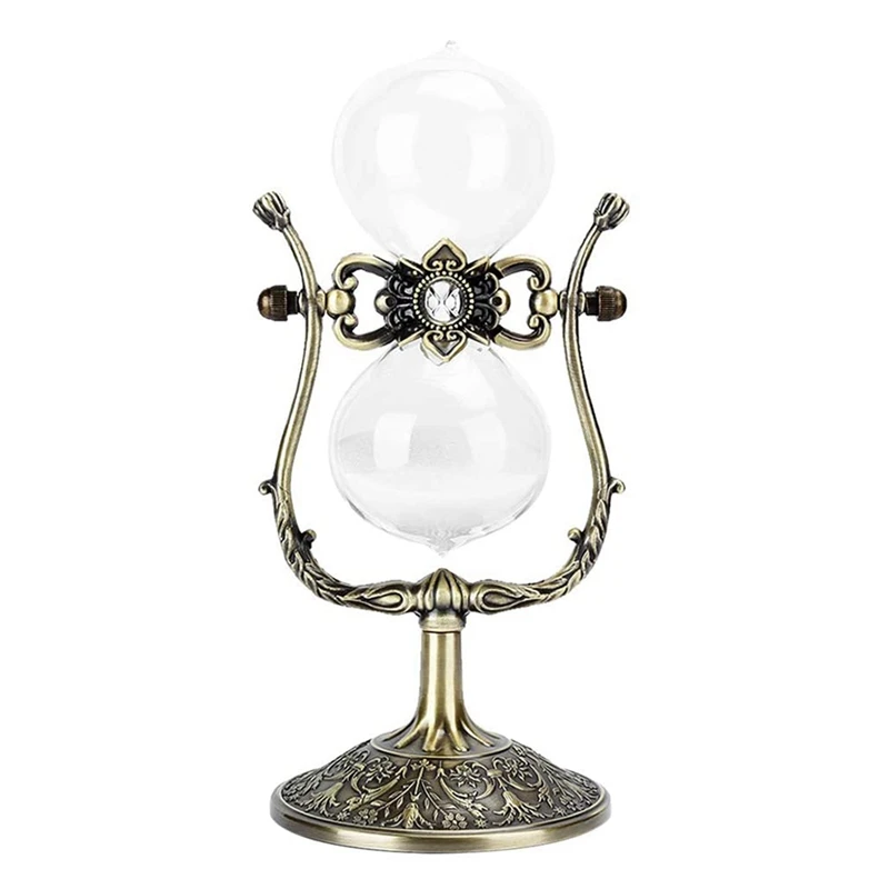 

Винтажные песочные часы с таймером, песочные часы 15 минут, орнамент, подарок для творчества, декоративные песочные часы для учебы, украшение