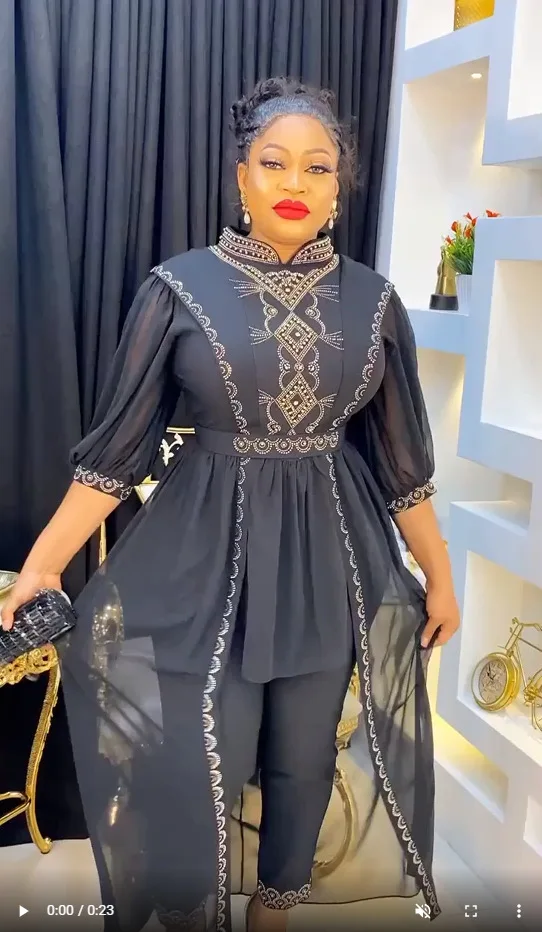

African women's clothing autumn / winter 2022 Muslim 2-piece set high quality fashionable African women's suit
