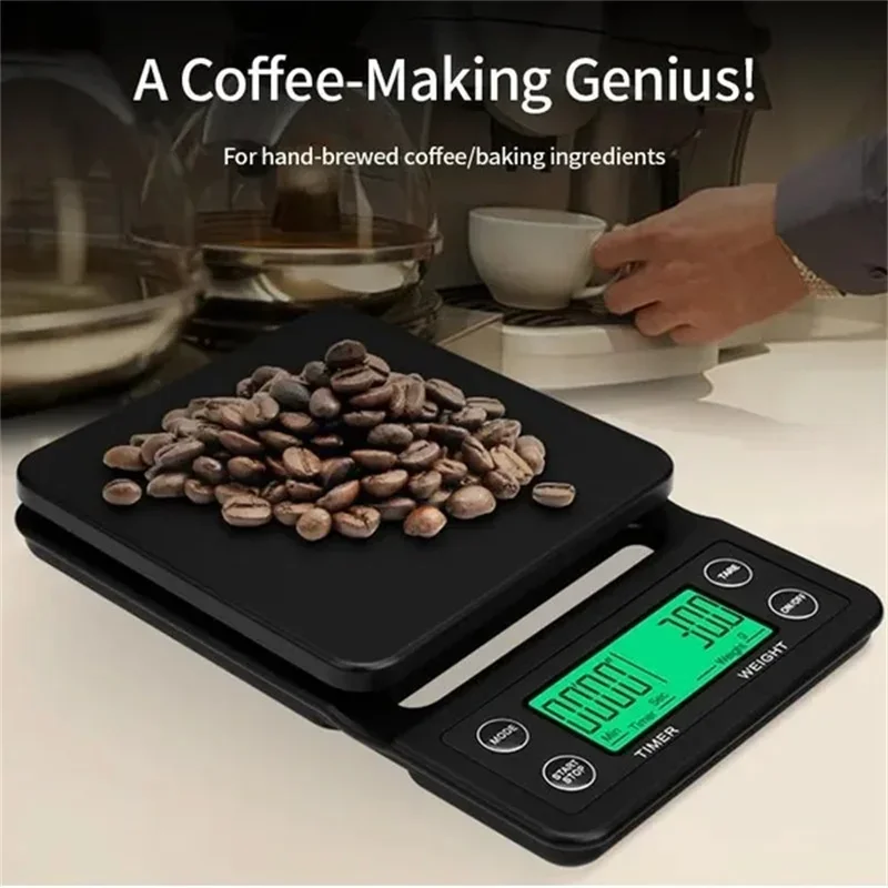 

Scale Timer Electronic Multi-functional 3/5kg-0.1g Coffee Scales Food Scales LCD Scale High With Kitchen Precision Digital