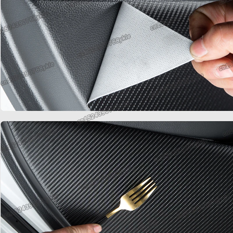 Коврик для автомобильной двери из углеродного волокна противоударный коврик kia