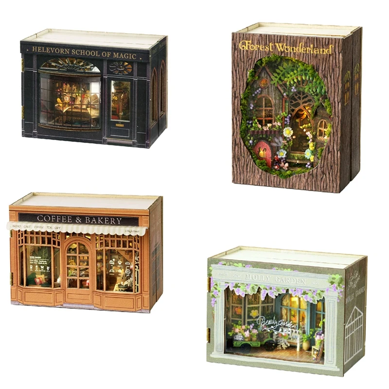 Книжный набор сделай сам с 3D пазлами деревянная книжная полка Книжная игрушка