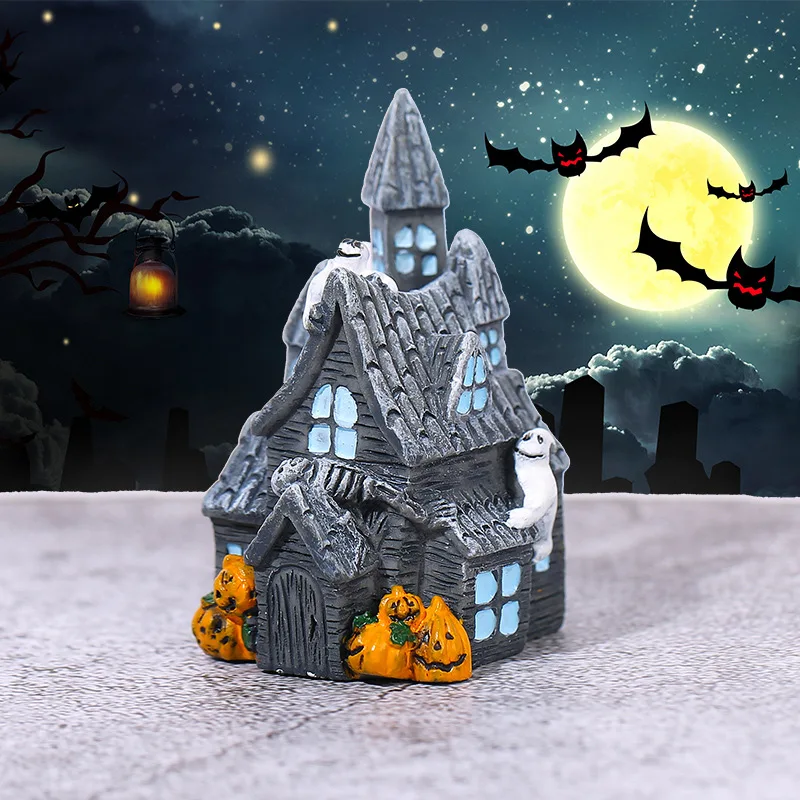 

Миниатюрная статуэтка летучая мышь-паук-тыква из смолы