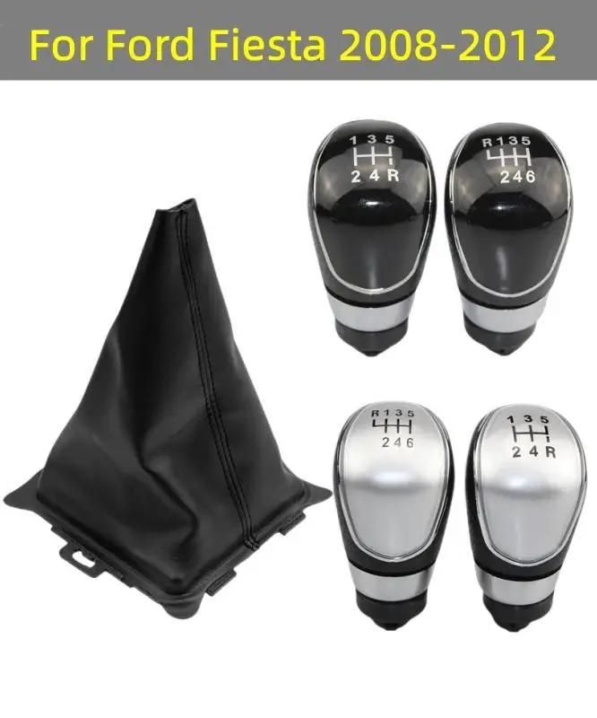 For Ford Fiesta 2008 2009 2010 2011 2012 Manual Car Hand Speed Gear Shift Knob Gaiter Boot Dustproof Cover Case Collar