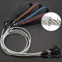 pet car seat belt restraint coated stainless steel chew proof dog safety vehicle tether cable black leashes rope