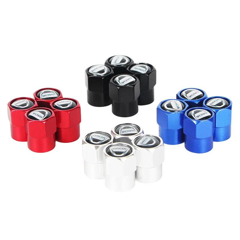 

New 4PCS Auto Wheel Tire Valve Stem Caps Cover For Dacia Lodgy 2 Mcv Sandero Duster Logan Sandero Car accessories