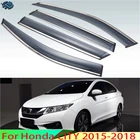 Пластиковый Наружный козырек для вентиляционных отверстий для Honda CITY 2015-2018, защита от солнца, дождя, 4 шт. 2016 2017