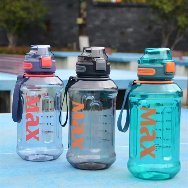 

Бутылка для воды большой емкости с веревкой, прочная переносная пластиковая бутылка для питья для спортзала, фитнеса, улицы, Экологически чистая